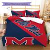 Mississippi Old Miss Rebels Pattern Bedding Set Quilt Cover Pillowcase Home Decor Gift (1 * duvet cover + 2 * pillowcase, without core)