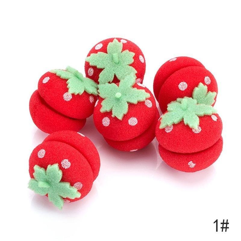 6 Pcs Pink Color Balls Soft Sponge Hair Curler Rollers Hair Accessory Hair Pins