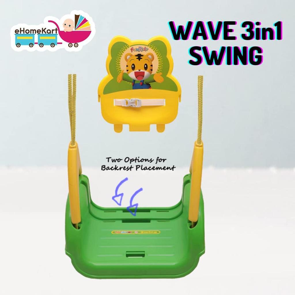 Swing for Kids - 3-in-1 Adjustable Baby Swing Toy for Indoor and Outdoor - for Boys and Girls of Age 1 Yr+