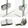 5-8mm Bathroom Decorative Connector Shower Glass Door Hinges Cabinet Cupboard Hardware Clamp Hinges