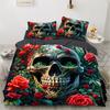Rose Skull Bedding Set Famous Anime Duvet Cover Sets Comforter Bed Linen Twin Queen King Single Size Dropshipping Gift