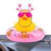 Cycling Accessories Bicycle Bell Duck Rubber Cute Duck Gold Chain Toy Cool Glasses Duck Car Dashboard Decor Motorcycle Riding