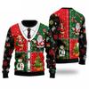 Christmas Fake Cardigan Pullover Man Pullover 3D PrintNew Year Party Sweatshirt Women Party Birthday Christmas Pullovers Kids Tops