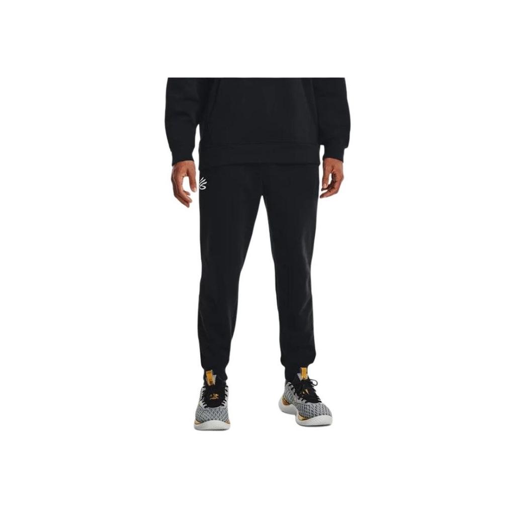 Under Armour Solid Fleece Jogger Pants Men Bottoms Black 1374299-001