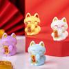 1 шт. милый мультяшный Lucky Cat изысканный орнамент из смолы маленький подарок ремесла миниатюрные фигурки для дома настольный орнамент