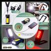Складной светодиодный рабочий USB магнитный COB для выгула собак и улицы с кольцевым ремешком, водонепроницаемый, перезаряжаемый, фонарик, свет, портативный, использование,