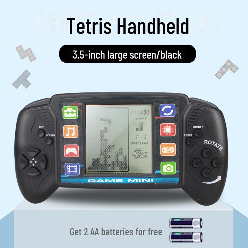 «Классическая портативная игровая консоль с большим экраном и ретро-тетрисом для детей»