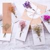 1PC Gypsophila Dried Flowers Handwritten Blessing Greeting Card Birthday Gift Card Wedding Invitations