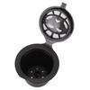 3Pcs Household Reusable Coffee Capsules Filter Refillable Capsules Cup Fit for Nespress (Black)