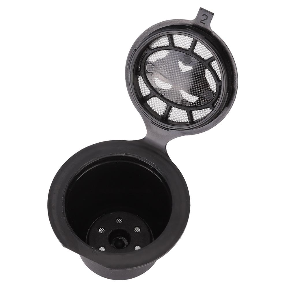 3Pcs Household Reusable Coffee Capsules Filter Refillable Capsules Cup Fit for Nespress (Black)