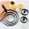 Professional Egg Rings Pancake Mold Set Set Stainless Steel Fried Egg Ring Griddle Pancake Shapers with Silicone Handle