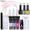 Polygels Kit All for Manicure Gel Nail Extension Set Slip Solution Building Acrylic Gel Polish Nail Art Tool Design Fingertips