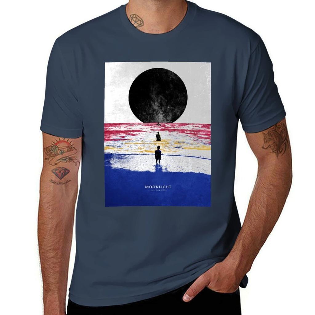 Moonlight TShirt Minimalist Plain Crew Neck TShirt