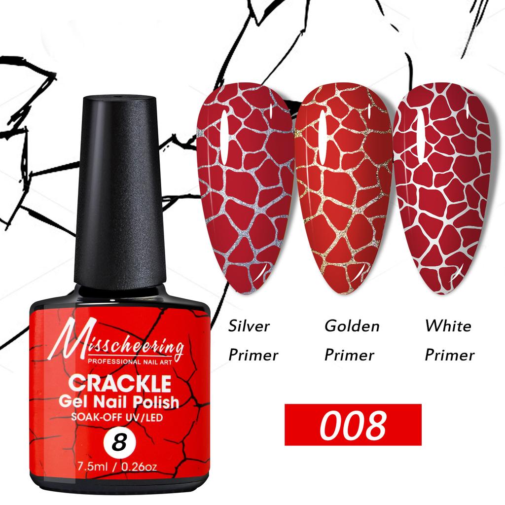 Nail Art Crack Glue Cracked Marble Pattern Burst Change Uv Nail Polish Glue Set Nail Salon