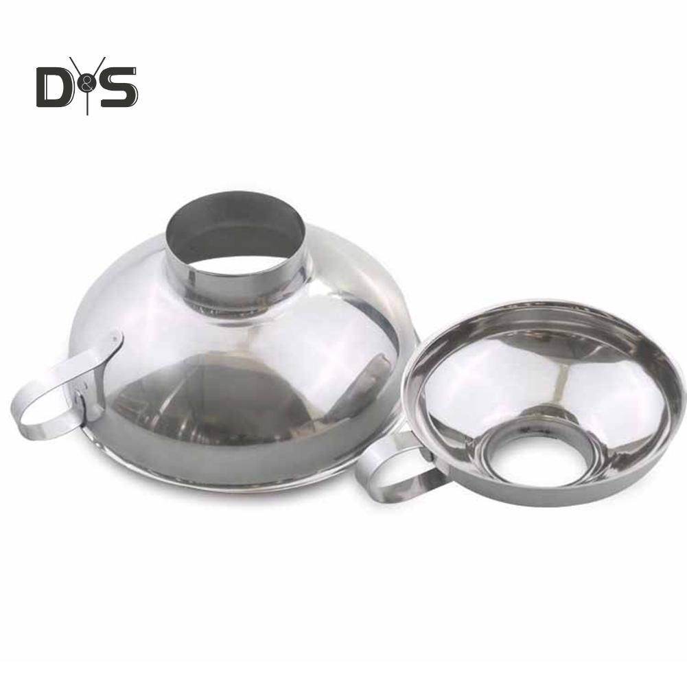 Украшения для дома из нержавеющей стали с широким горлышком, банка, бутылка, воронка, чашка, масло, вино, фасоль, бункер, инструмент