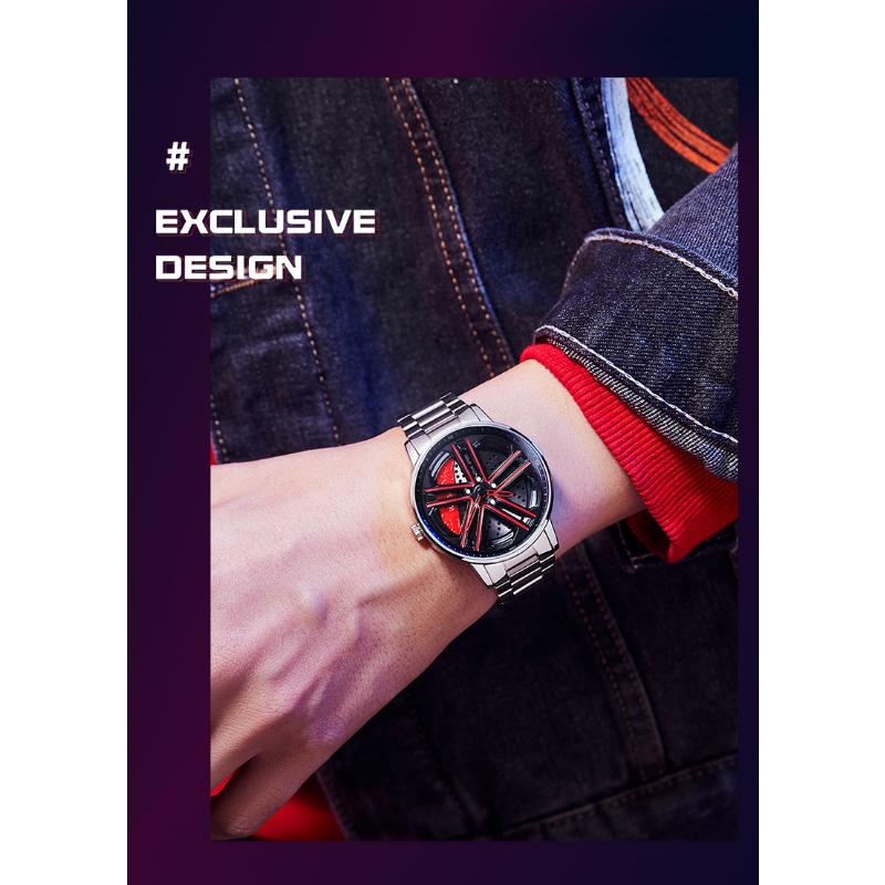 SANDA New Wheel Series Rotating Watch Men's Quartz Watch Fashion Hollow Creative Personality Cool Men's and Women's Watch