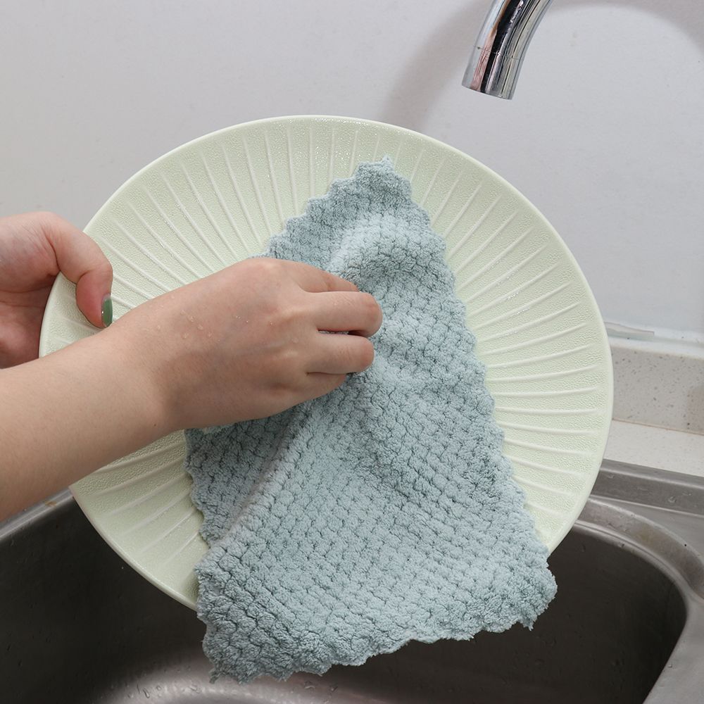 Window Microfiber Kitchen Supplies Absorbent Cleaning Rags Washing Towel Dishcloth Cleaning Cloth