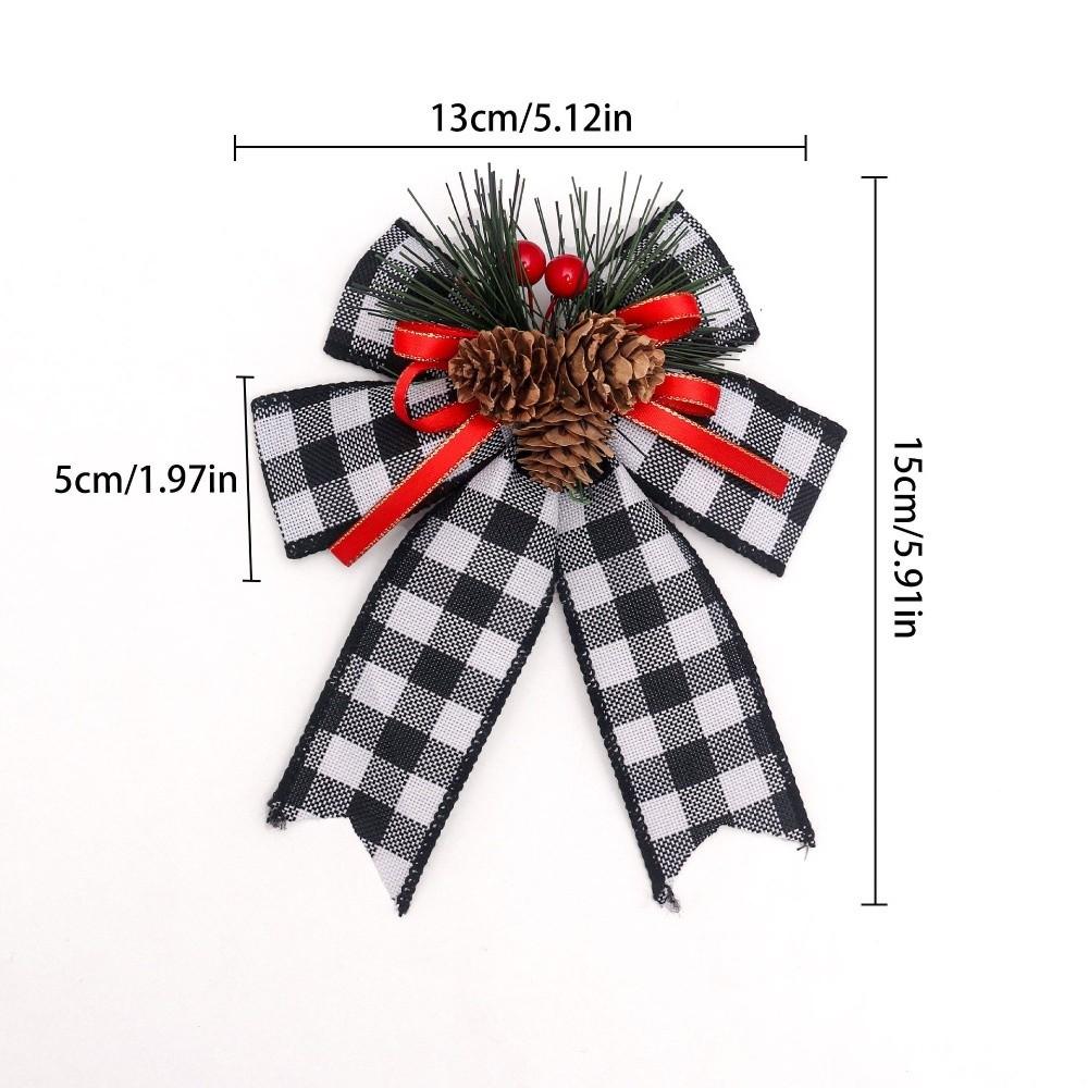 Checkered Ribbon Christmas Bows Buffalo Plaid Ribbon Bowknot Buffalo Plaid Bows Holiday Party