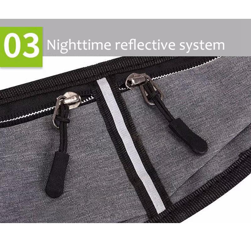 Professional Running Waist Bag Waterproof Sports Gym Mobile Phone Bag Men Women Hidden Pouch Sports Running Belt Waist Pack