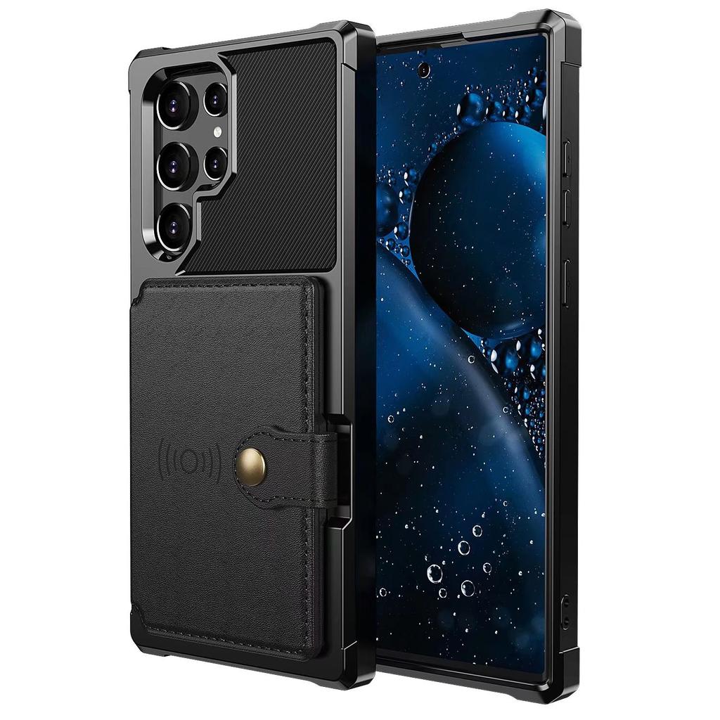 Подходит для чехла мобильного телефона S22 plus, задняя крышка A34, защитный чехол с держателем-подставкой от падений, карман для карт, магнитное крепление A72
