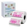Phomemo Thermal Labels-Transparent Labels M110 Labels for M110/M220/M221/M120/M200,1.57"x1.18"(40x30mm) Color On Clear