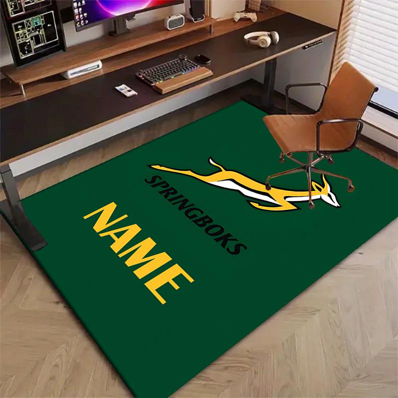 Custom Football Mat Personalized Name, Polyester Washable Indoor Entryway Rug, Gift for Christmas, Easter, Thanksgiving Day