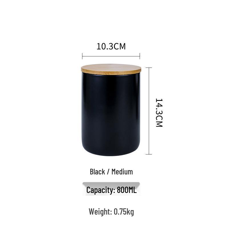 Скандинавская керамическая банка для хранения круп и злаков