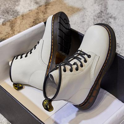 Подошва на присосках, ботинки Мартин, женские, осенние, новые, женские ботильоны на платформе, женские повседневные кожаные ботинки, тренд