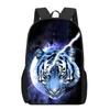 Креативные рюкзаки с яростным тигром для девочек, мальчиков, детей, студентов, сумка для книг, подростковый наплечный рюкзак, дорожный рюкзак