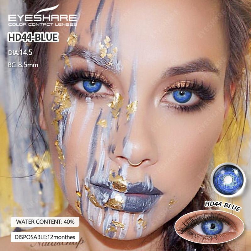 Eyeshare 1 пара контактных линз для косплея для глаз, разноцветные линзы для Хэллоуина, аксессуары для аниме, цветные линзы