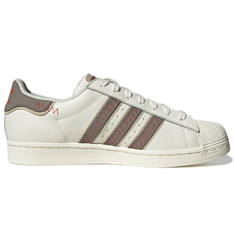 Adidas Originals Superstar Classic Sports Casual Sneakers Unisex Sneakers White Dark-Gray GX2165