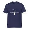 Heartbeat Of Saxophone T Shirt Funny Birthday Gift For Unisex Male Short Sleeve Summer O Neck Cotton Casual Tshirt Dropshipping