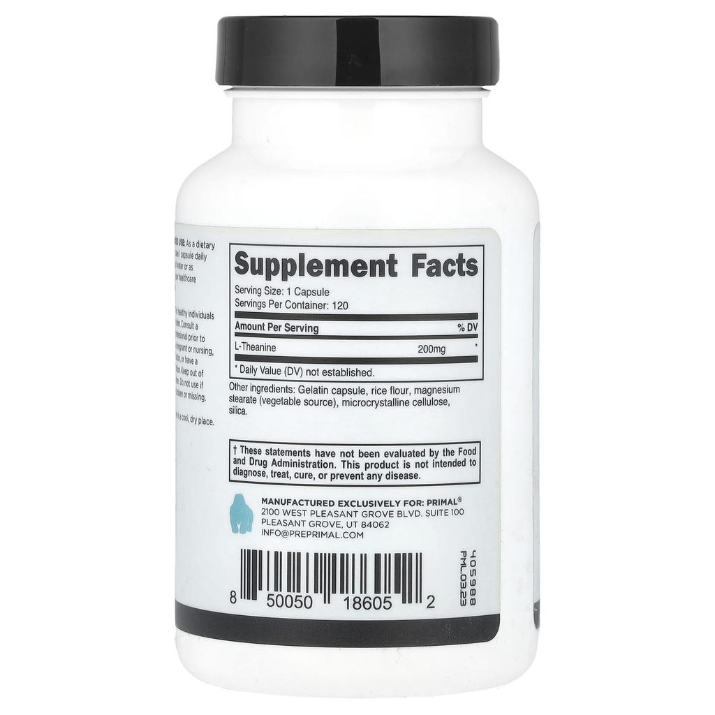 L-Теанин, 200 мг, 120 капсул