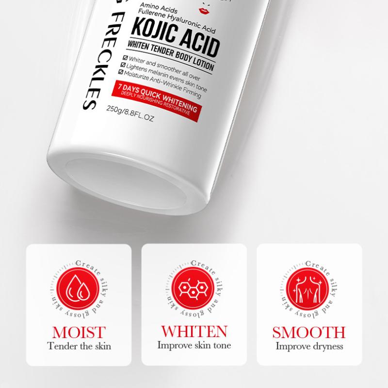 Отбеливающий лосьон для тела с койевой кислотой 250 г SADOER Увлажняющий омолаживающий лосьон для тела