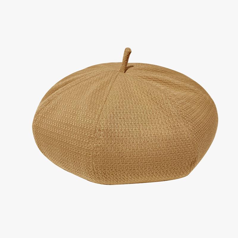 Британский Ретро Берет Женский Весенне-Осенний Вязаный Литературный Шляпа Художника Корейская Версия Универсальная Теплая Шапка