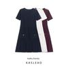 Kaslead New Arrival Women's Clothing Fashion Style Fashion Silm Wide Pleated Knitting Mini Dress 2142140