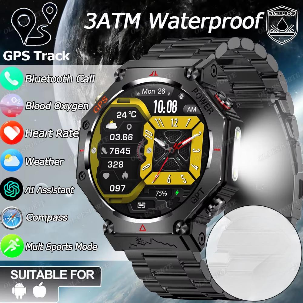 2025 Новые Смарт-часы для плавания Часы IP69K Водонепроницаемые BT Звонок GPS Компас Amoled Военные Спортивные Смарт-часы Мужские Женские для Xiaomi Huawei