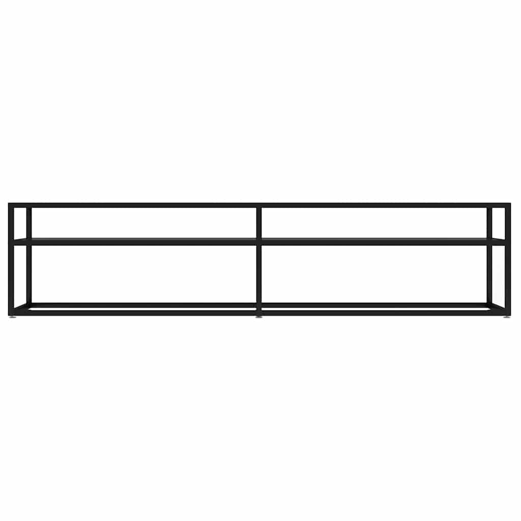 Vidaxl Szafka Pod Tv, Czarna, 180X40X40,5 Cm, Szkło Hartowane