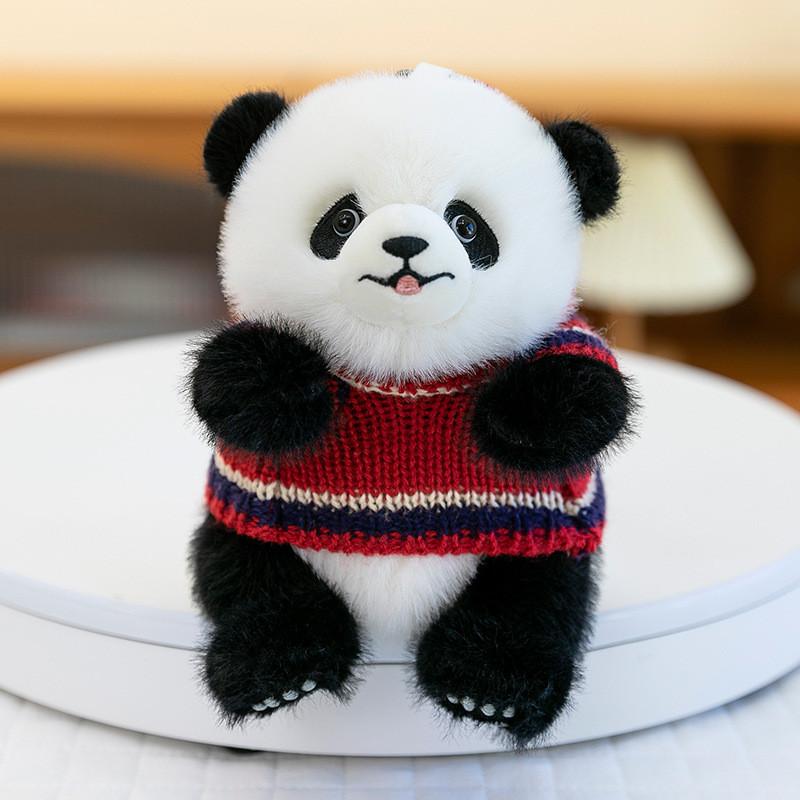 Adorable Panda Cute Sweater Plush Toy Keychain Bag Decoration Birthday Gift