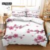 Cherry Blossoms Duvet Cover Set Japanese Floral Bedding Set Microfiber Romantic Theme Quilt Cover Twin King For Valentine's Day