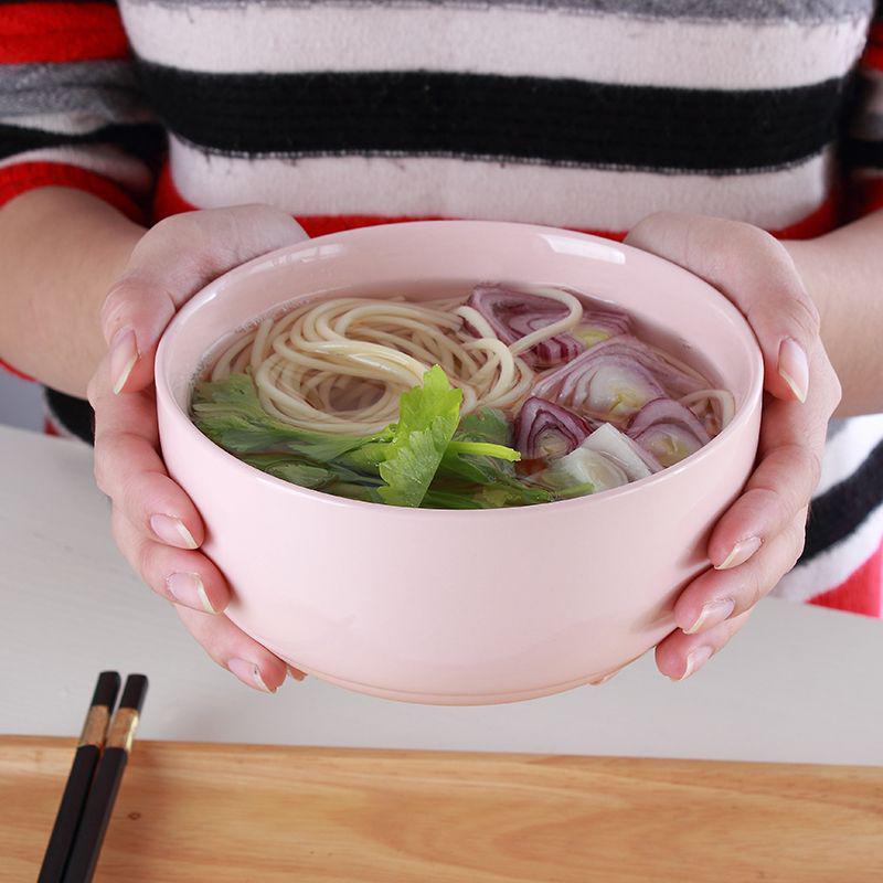 Japanese Ceramic Noodle & Soup Bowl - Large, Korean Style, Ideal for Couples & Students, Perfect Home Tableware.