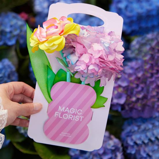 1 Set DIY Watercolor Flower Art Kit Handcrafted Coloring Paper Flower Kit