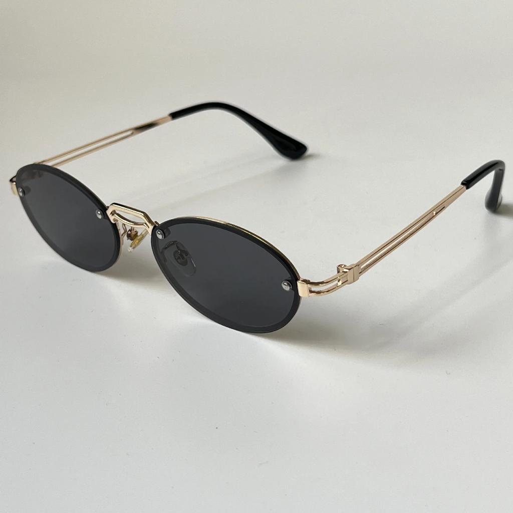 Vintage Oval Sunglasses for Women Men Small Frame Y2k Designer Shades Fashion Sun Glasses Gafas De Sol Mujer