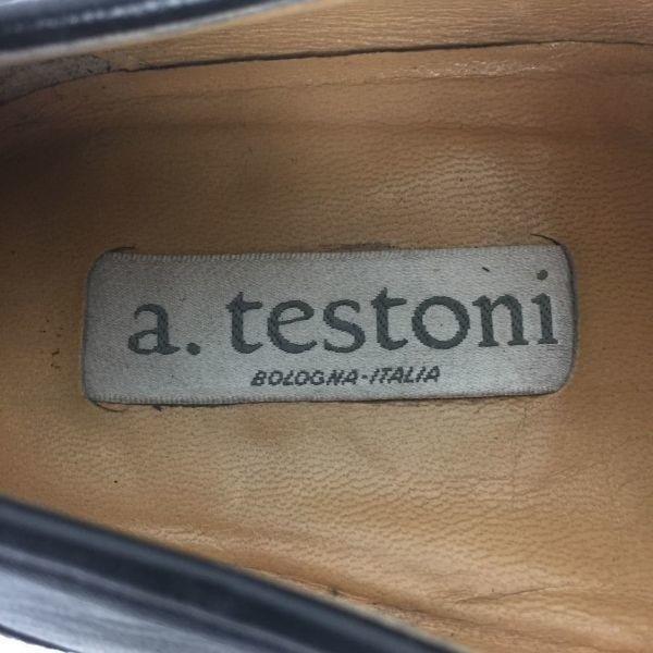 A.Testoni Сделано в Италии Винтажные лоферы с монетой Кожаные слипоны Черные размер 7 25.5 Мужские(ИСПОЛЬЗОВАЛ)