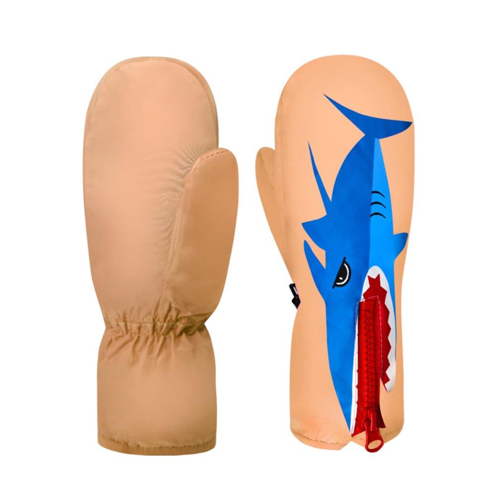 Теплые лыжные перчатки Ветрозащитные хлопковые перчатки Лыжные аксессуары Детские перчатки Катание на коньках