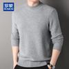Romon Men's 100% Pure Cashmere Thickened Round Neck Sweater