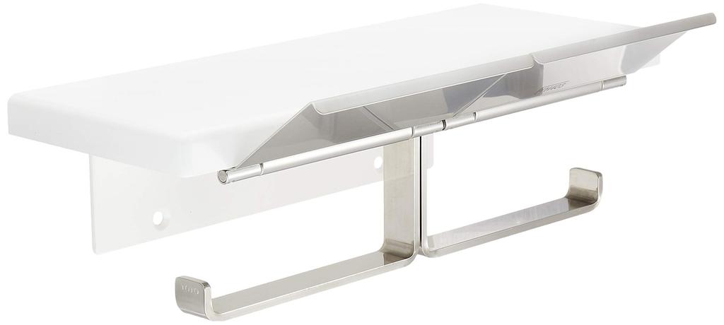 Двойной валик для бумаги TOTO с полкой из нержавеющей стали белого цвета (Дерево) (штейн) YH403FW#NW1