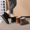 2024 New Women's Snow Boots Comfortable Warm Plush Ankle Boots Women Thickened Fluff Winter Ladies Shoes Flat Platform Shoes Boots Woman