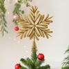 Gold Glitter Christmas Tree Topper Star Sparkling Xmas Tree Ornament Home Decoration