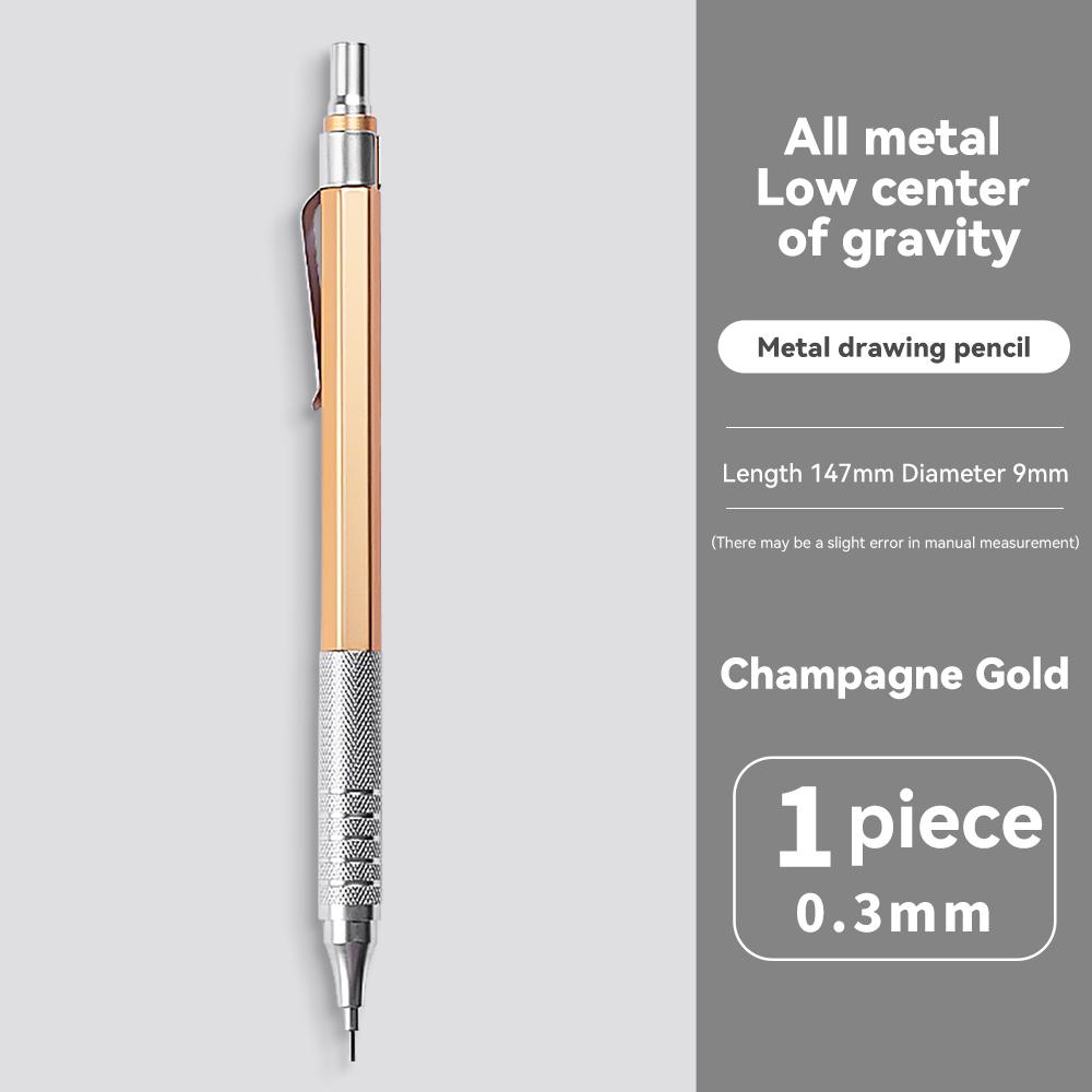 0,3/0,5/0,7 мм розовое золото карандаш профессиональный художественный рисунок письмо металлические автоматические карандаши канцелярские принадлежности